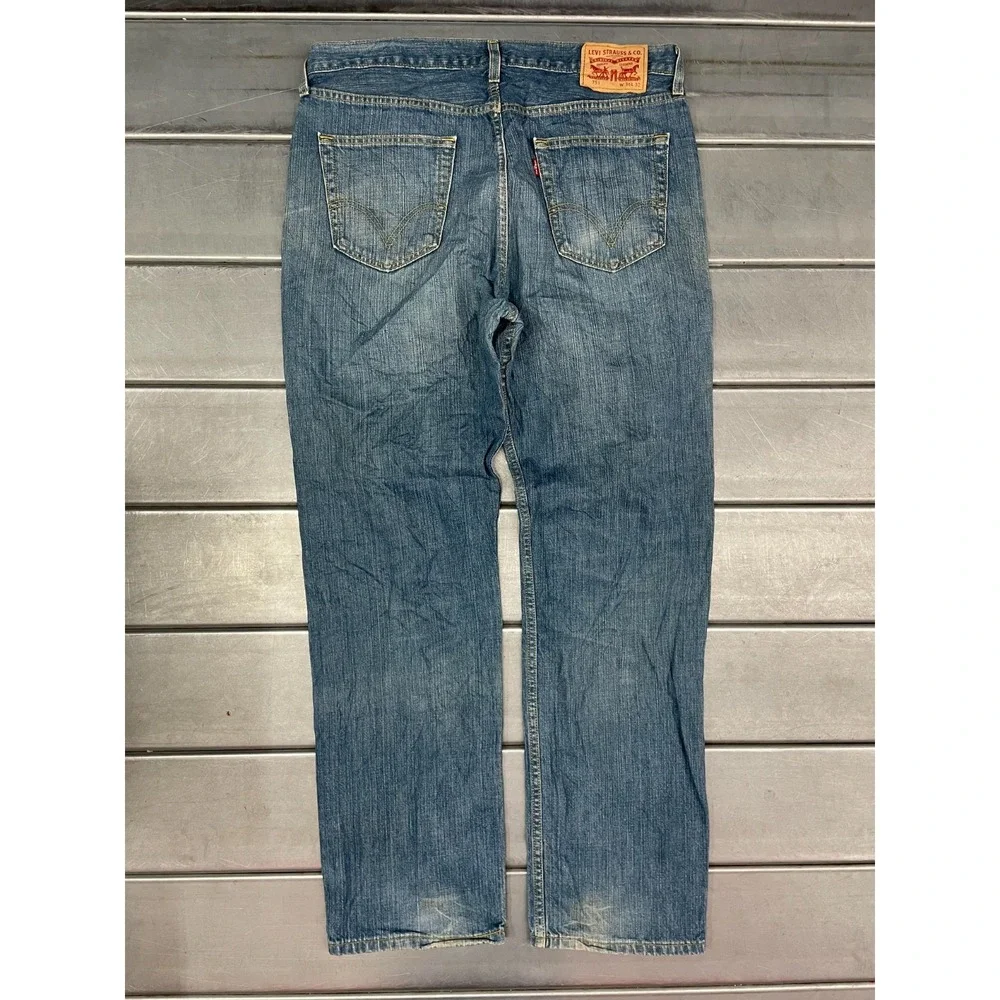 VTG Levis 751 Jeans Mens 36X32 Blue Medium Wash Denim Straight Leg 100%‎ Cotton